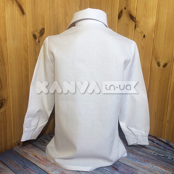 Сорочка под вышивку для мальчика с длинным рукавом с манжетами