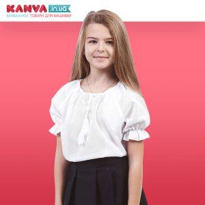 Дівчача сорочка з короткими рукавами